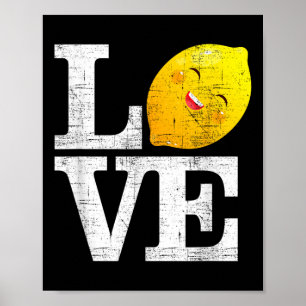Liebe Happy Lemon Fresh Summer Lemons Lemonade Poster