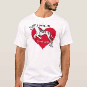 Liebe Harlequin Great Dane T-Shirt