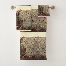 "Liebe-Häschen-" Badezimmer-Tuch-Set