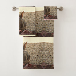 "Liebe-Häschen-" Badezimmer-Tuch-Set Badhandtuch Set