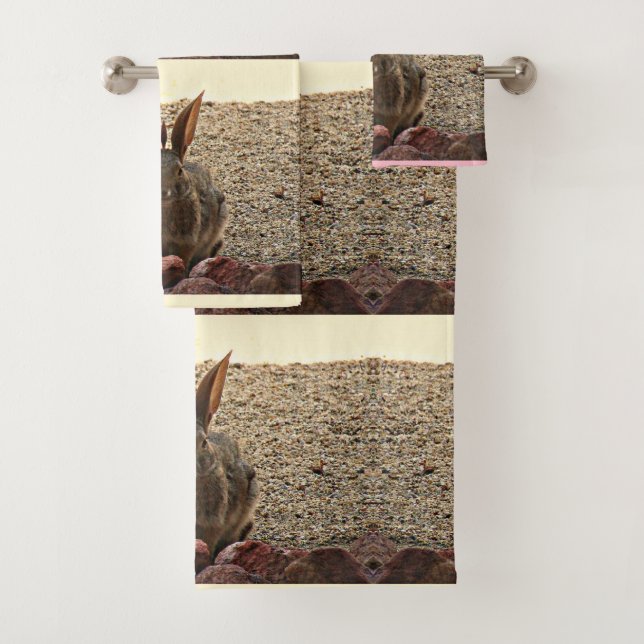 "Liebe-Häschen-" Badezimmer-Tuch-Set Badhandtuch Set (Insitu)