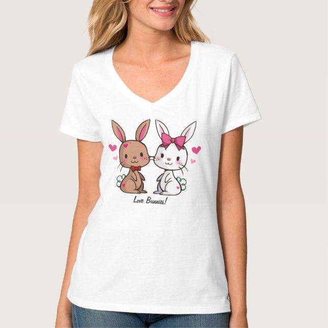 Liebe-Häschen-T - Shirt (Vorderseite)