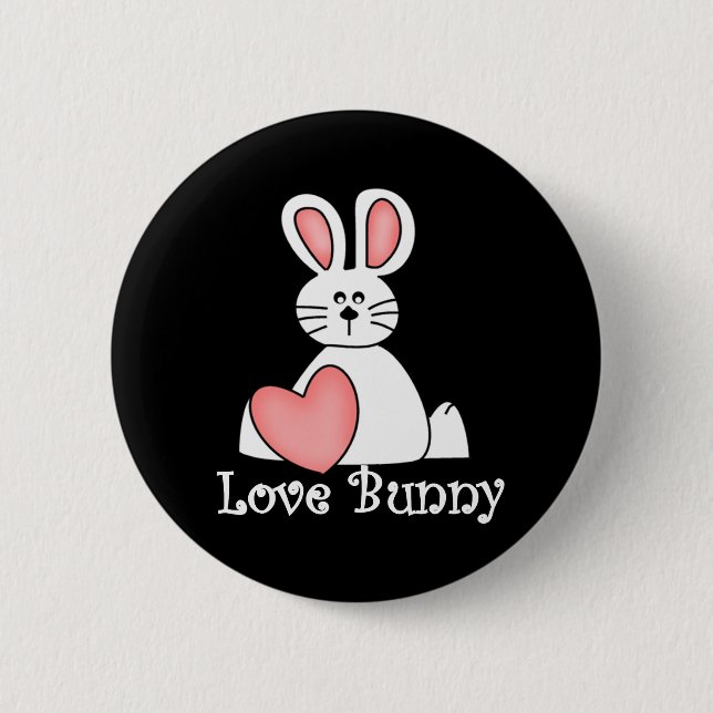 Liebe-HäschenValentine Button (Vorderseite)