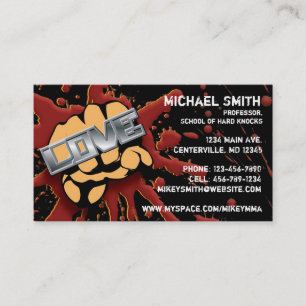 Liebe-/Hass-Faust-Karte Visitenkarte