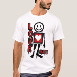Liebe Hass Inspirierte Grafik  T-Shirt
