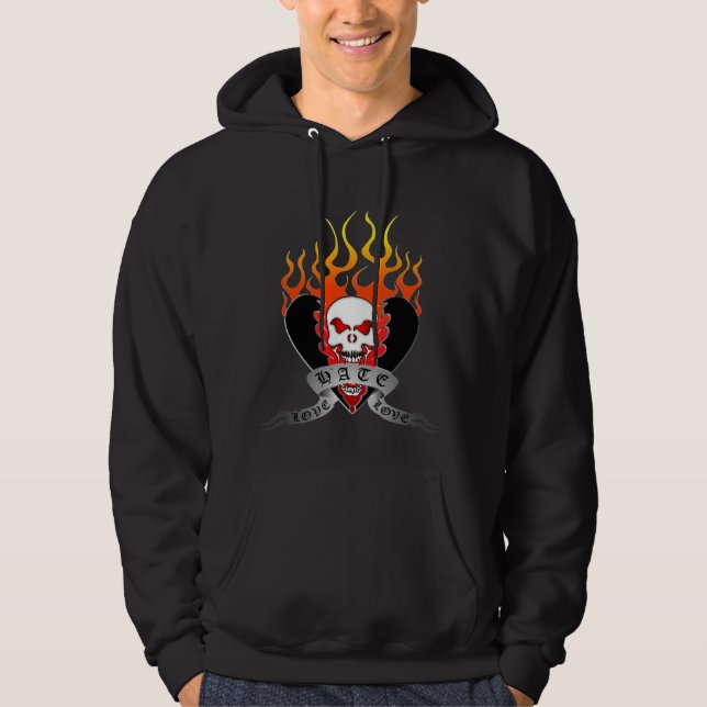 Liebe-Hass-Liebe-TätowierungHoodie Hoodie (Vorderseite)