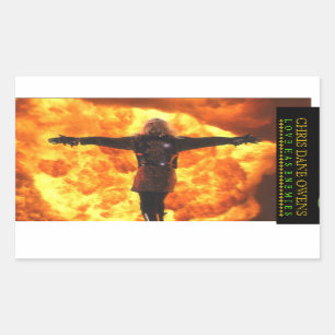 Liebe hat Feinde - FLAME-Aufkleber Rechteckiger Aufkleber