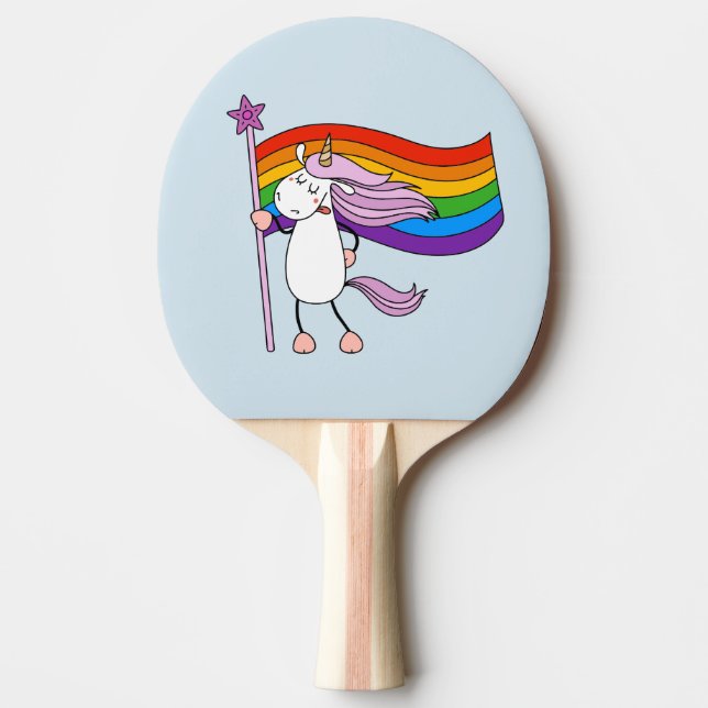 Liebe hat keine Grenzwerte für Unicorn Tischtennis Schläger (Vorderseite)