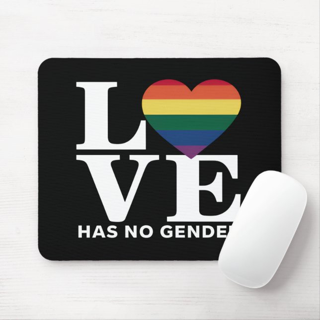Liebe hat keinen LGBTQ-Rainbow-Pride-Monat Mousepad (Mit Mouse)