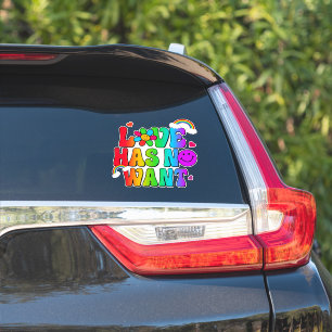 Liebe hat keinen Regenbogen Gewollt Aufkleber