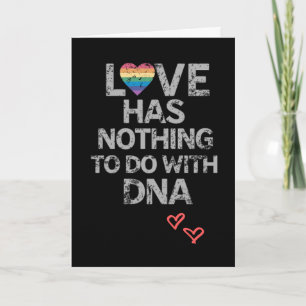 Liebe hat nichts mit DNA zu tun Feiertagskarte