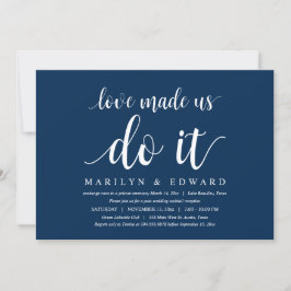 Liebe hat uns dazu gebracht, Hochzeitsfeier der Mo Einladung