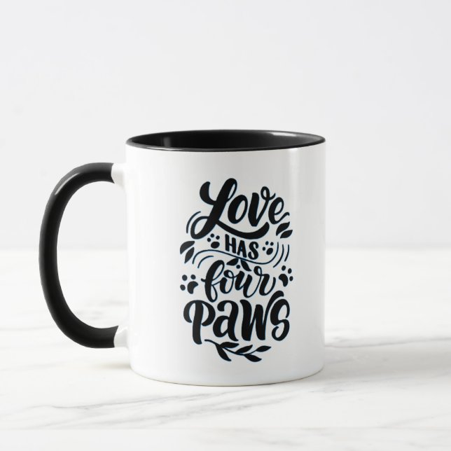 Liebe hat vier Pfoten Tasse (Links)