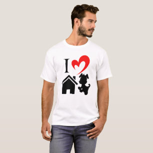 Liebe Haus Hunde Valentinstag Hunde Lieben Haustie T-Shirt