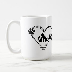 Liebe Haustier Pfoten  Kaffeetasse