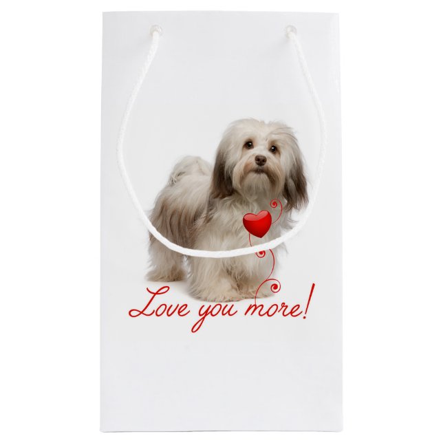 Liebe! Havanese Gift Bag Kleine Geschenktüte (Rückseite)
