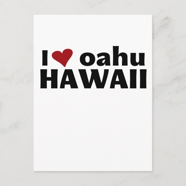 Liebe Hawaii Postkarte (Vorderseite)