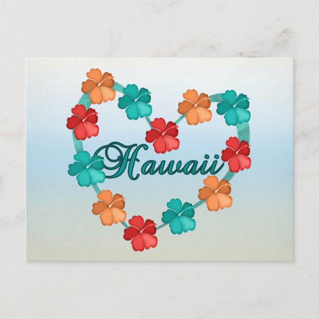 Liebe Hawaii Postkarte (Vorderseite)