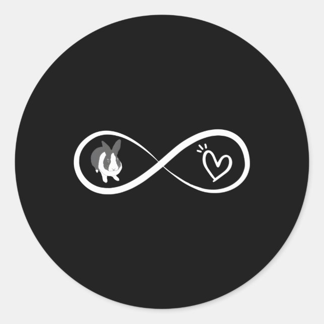 Liebe He Dutch Rabbit Bunny Runder Aufkleber (Vorderseite)