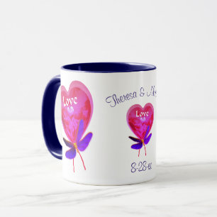 Liebe Heart Balloon Personalisiert Wedding Tasse