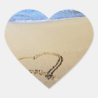 Liebe Heart Beach Herz-Aufkleber