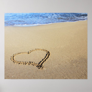Liebe Heart Beach Poster