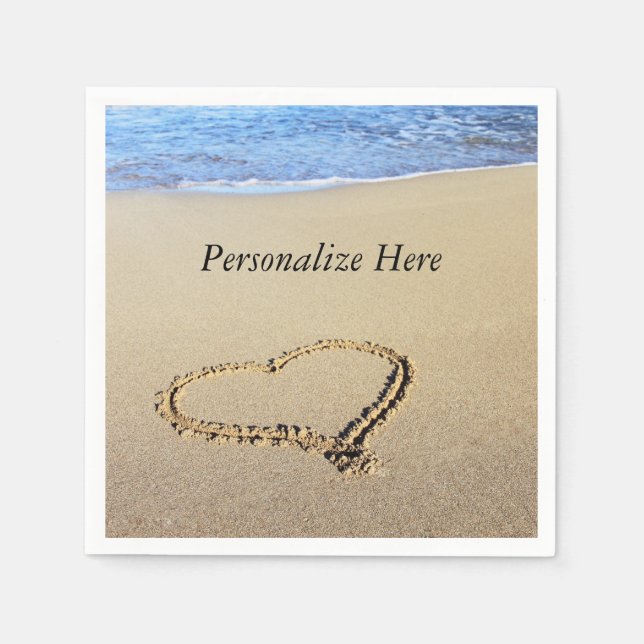 Liebe Heart Beach Serviette (Vorderseite)