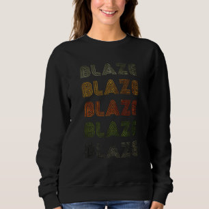 Liebe Heart Blaze Grungevintage Style Black Blaze Sweatshirt