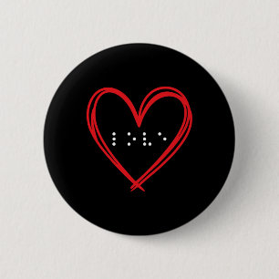 Liebe Heart Braille Alphabet Braille Sprache Brail Button