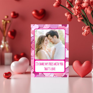 Liebe Heart Confetti - Meine Freunde Foto teilen Feiertagskarte