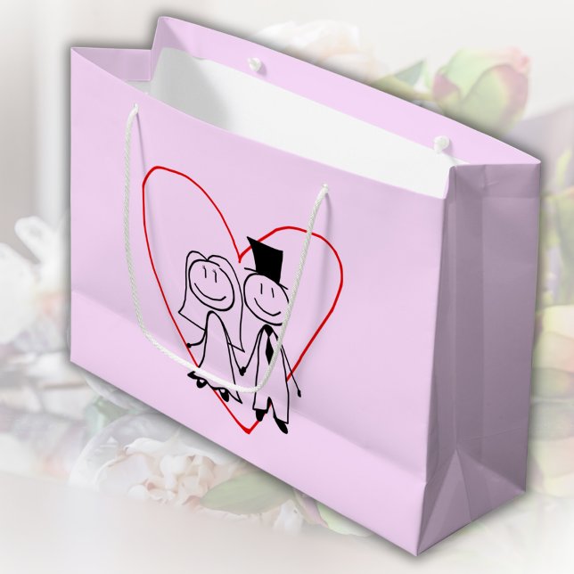 Liebe Heart Couple Wedding Große Geschenktüte (Von Creator hochgeladen)