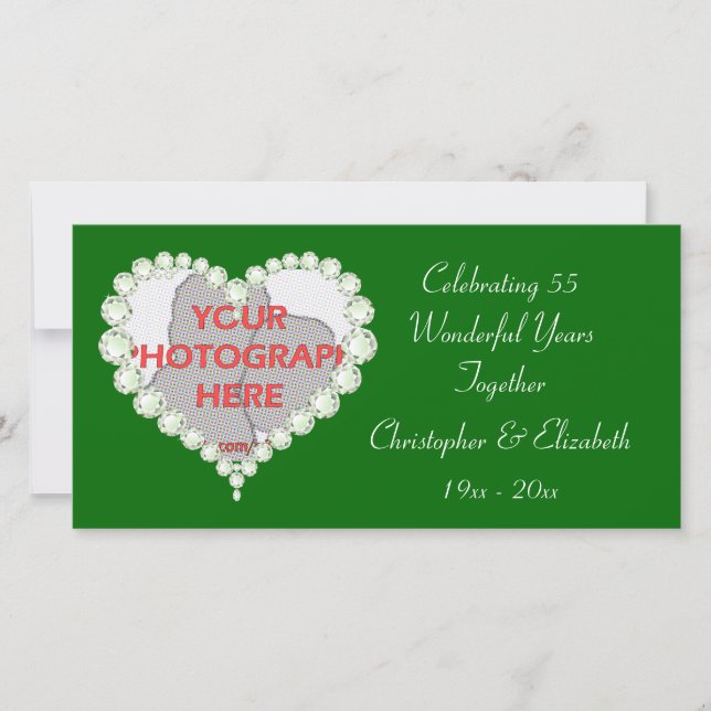 Liebe Heart Diamond Emerald Jubiläum Ankündigung (Vorderseite)