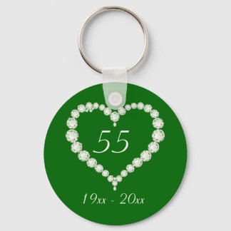 Liebe Heart Diamond Emerald Jubiläum Schlüsselanhänger
