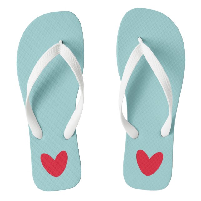 Liebe Heart Flip Flops Beach Footwear (Fußbett)