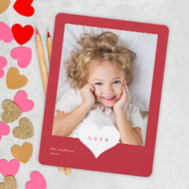 Liebe Heart Foto Valentinstag Ferienkarte Feiertagskarte