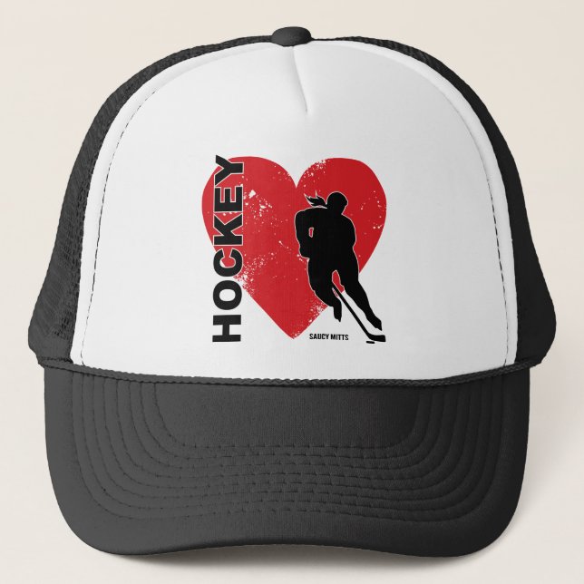 Liebe Heart Hockey Cap Truckerkappe (Vorderseite)