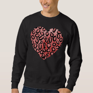 Liebe Heart Leopard Cheetah Animal Print Sweatshirt