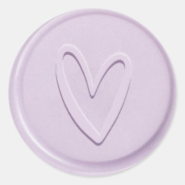 Liebe Heart Lilac Wax Siegel Sticker