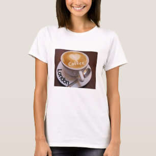Liebe Heart London Cappuccino Kaffee Cup Tasse Tsh T-Shirt