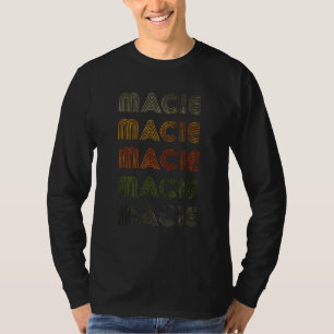 Liebe Heart Macie Grungevintage Style Black Macie T-Shirt