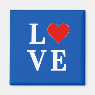 LIEBE Heart Navy Blue Magnet