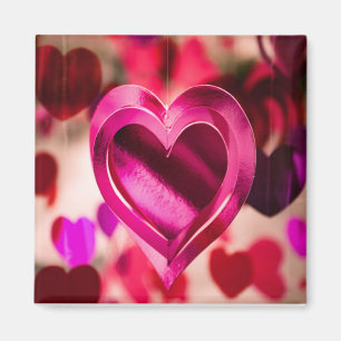 Liebe Heart Pink Valentinstag Jubiläum Magnet