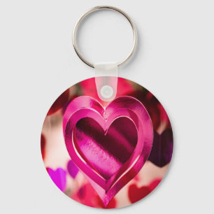 Liebe Heart Pink Valentinstag Jubiläum Schlüsselanhänger