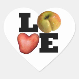 LIEBE Heart Potato Heart Aufkleber