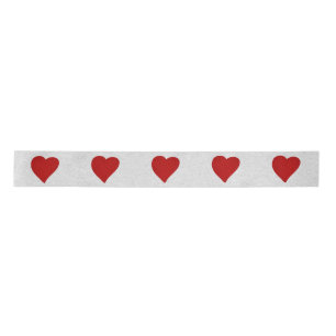 Liebe Heart Red Glitzer Valentine Satin Ribbon Satinband
