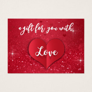 Liebe Heart Red Glitzer Valentine's Day Geschenkka