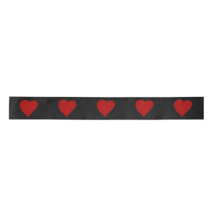 Liebe Heart Red Glitzer Valentine's Satin Ribbon Satinband