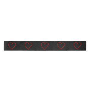 Liebe Heart Red Glitzer Valentine's Satin Ribbon Satinband