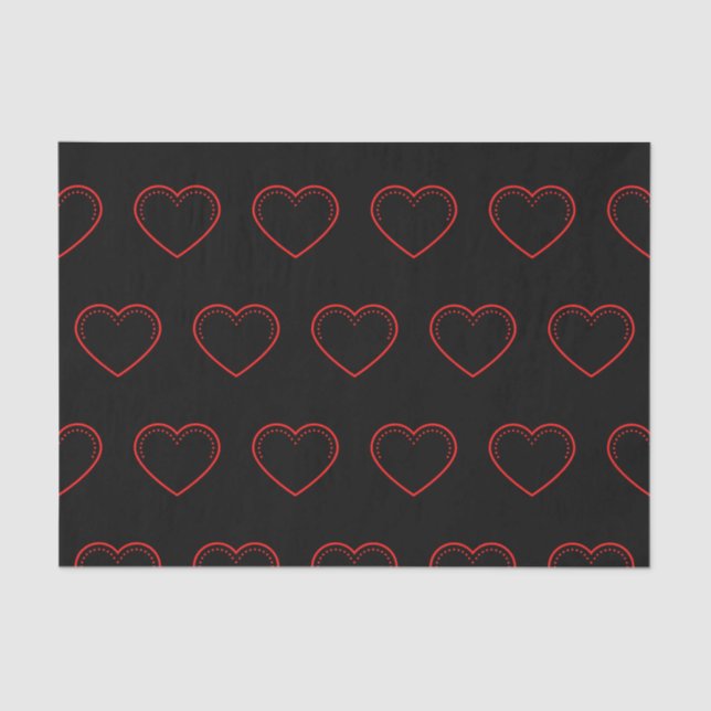Liebe Heart Red Valentine Seidenpapier (Vorderseite)
