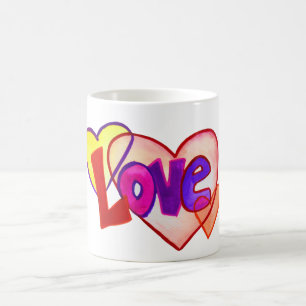 Liebe Heart Rings Tasse